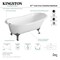 Aqua Eden Clawfoot Bathtubs, 66.94 L, 30.69 W, White/Brushed Nickel, Cast Iron VCT7D673122ZB8 - alternate 2